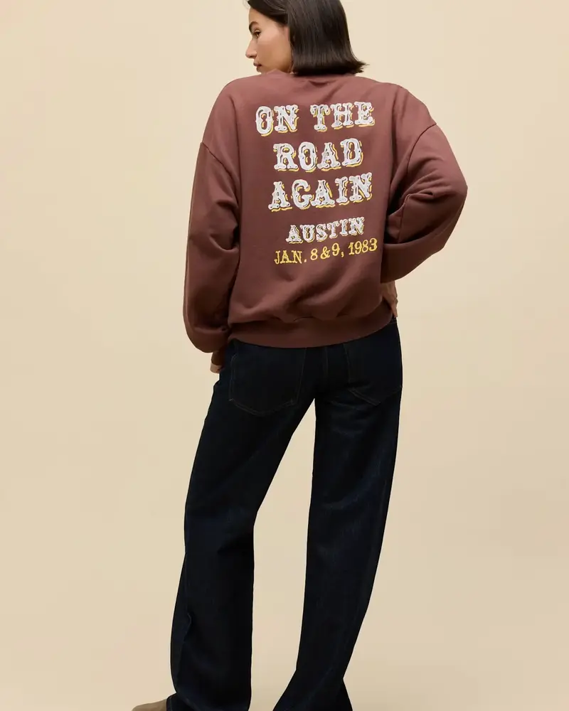 Willie Nelson Oversized Crew Sweatshirt