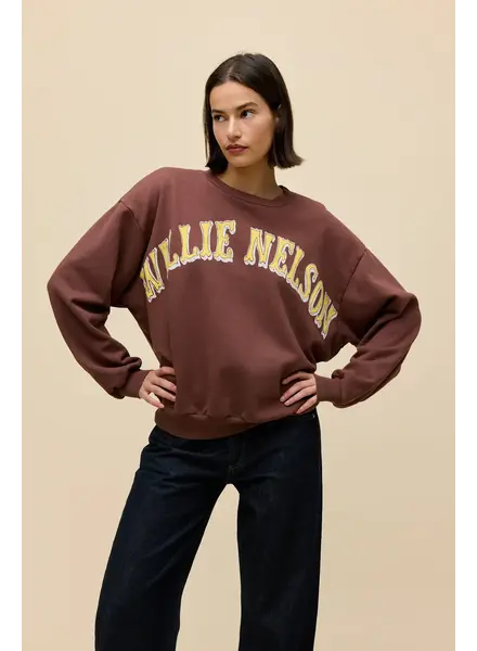 Willie Nelson Oversized Crew Sweatshirt