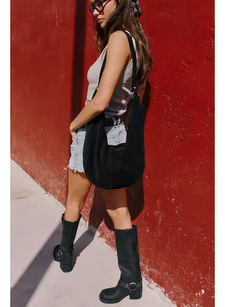 Free People Roma Suede Tote Bag | Black