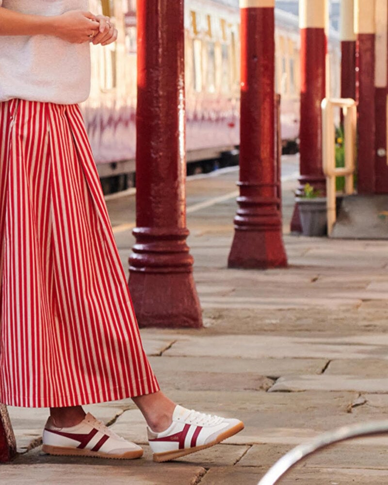 GOLA Torpedo Leather Sneakers | White / Deep Red