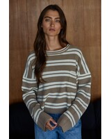 Tahlie Striped Top | Mocha