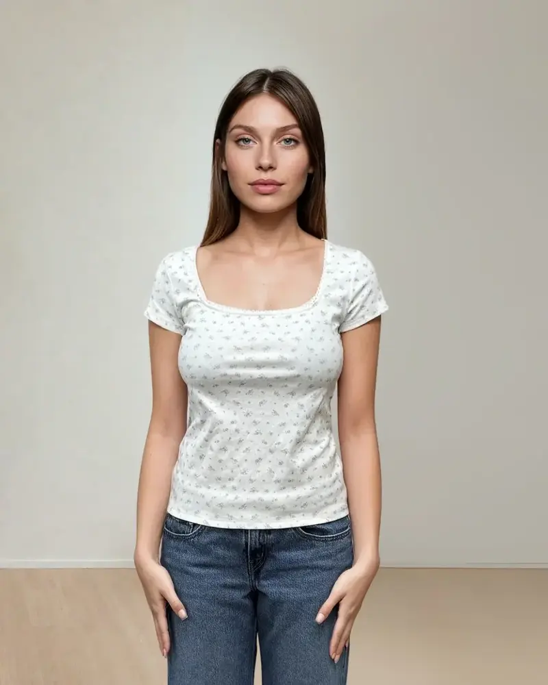 Pippa Floral Tee | Blue