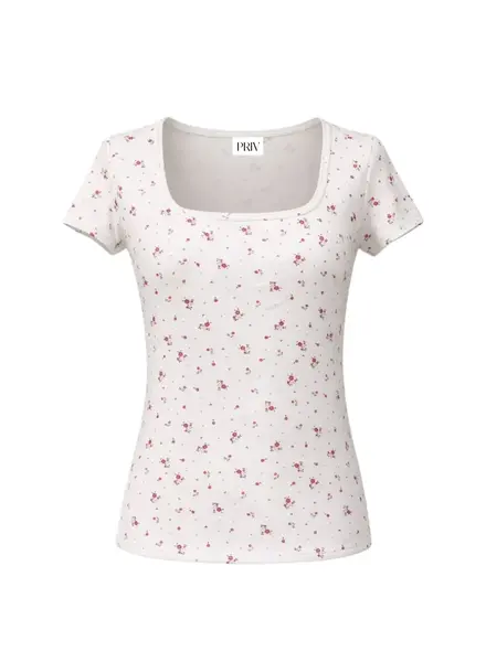 Pippa Floral Tee | Red