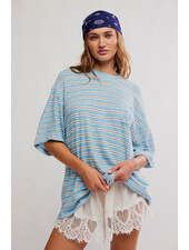 Free People All Love Stripe Pocket Tee | Blue