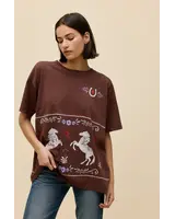 Floral Horse Pattern Merch Tee