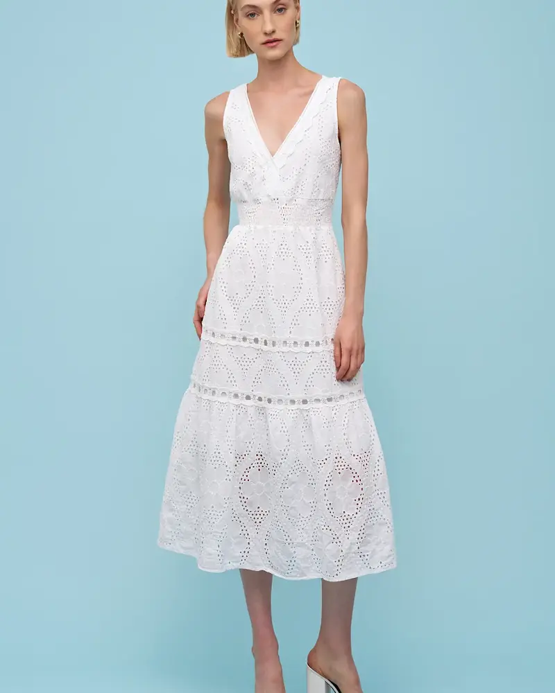 Astrid Ellisse Dress | White