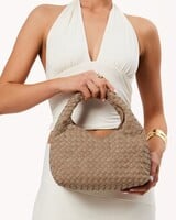 Solene Woven Handle Bag | Bone
