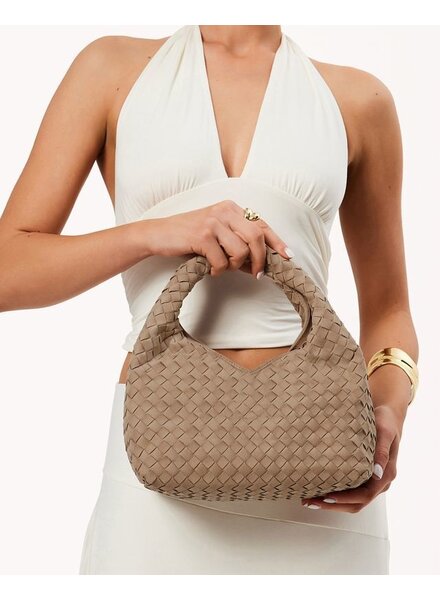 Solene Woven Handle Bag | Bone