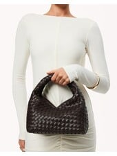 Solene Woven Handle Bag | Chocolate