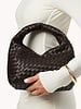 Solene Woven Handle Bag | Chocolate