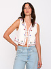 Kenna Embroidered Vest | White