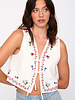 Kenna Embroidered Vest | White