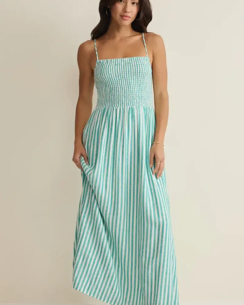 Z Supply Bayside Stripe Linen Maxi Dress