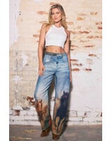 Gallop Barrel Printed Jeans