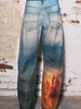 Gallop Barrel Printed Jeans