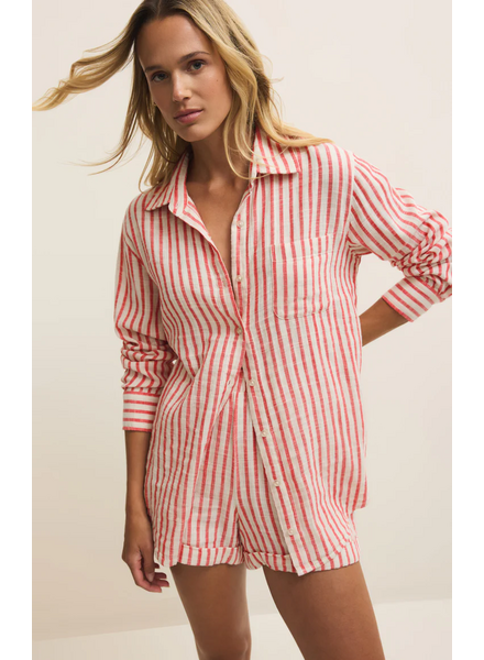 Z Supply Saturdays Shirt | Crimson Crush