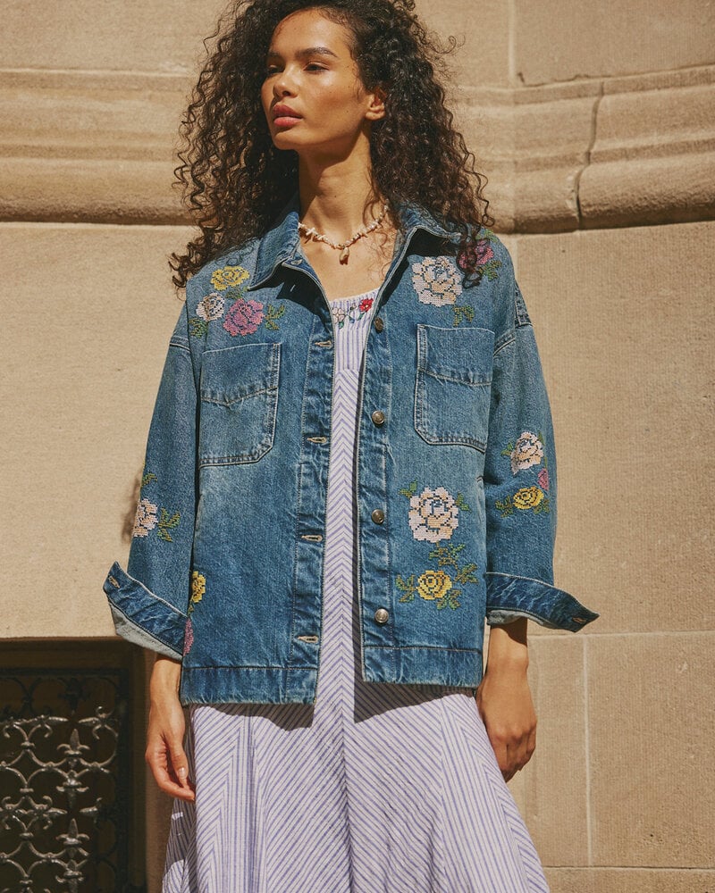 Free People Madison City Embroidered Jacket | Cowboy Romance