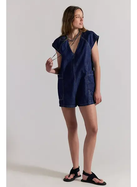 Free People Free Fall Denim Romper
