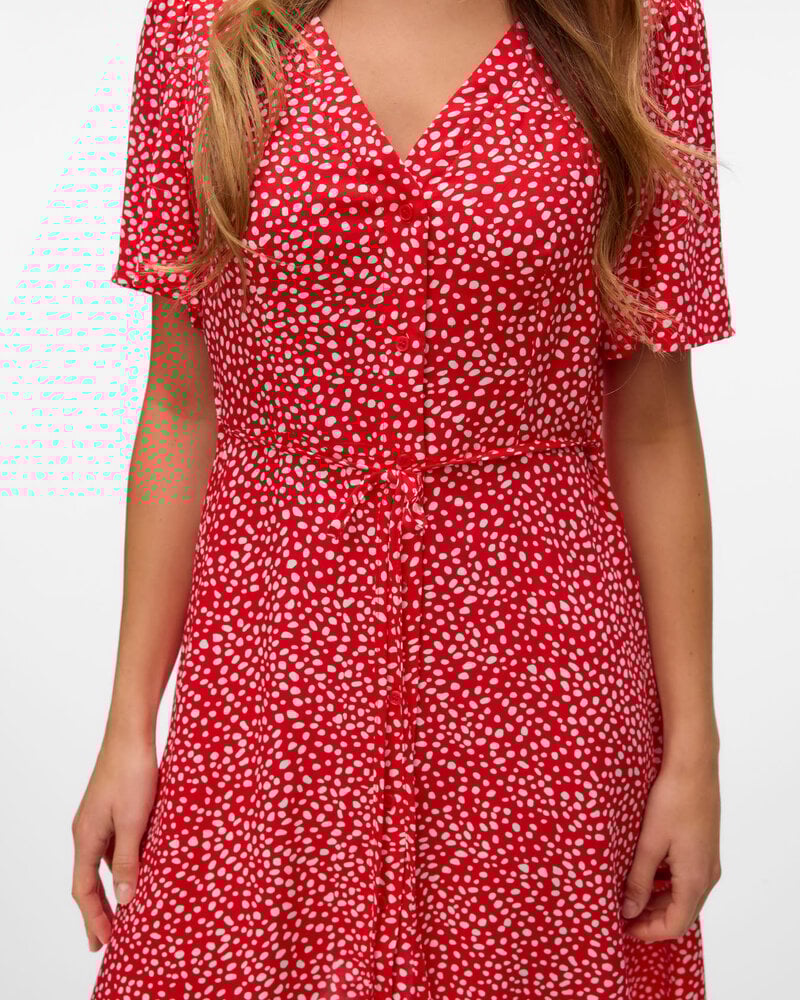 Vero Moda Alba Midi Dress | Red