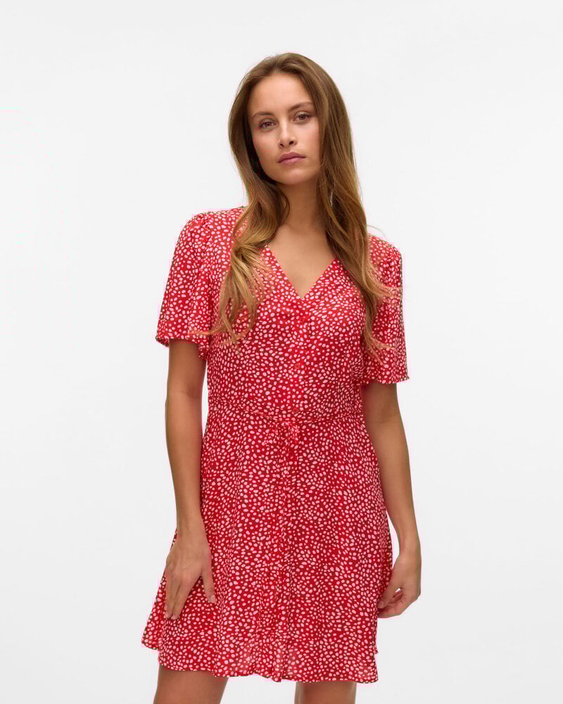 Vero Moda Alba Midi Dress | Red