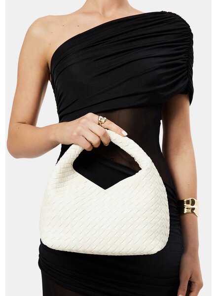 Solene Woven Handle Bag | Bone