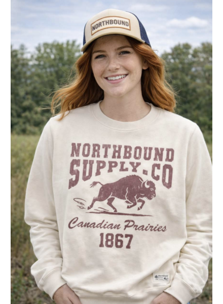 Northbound Supply Prairie Bison Crewneck Sweater
