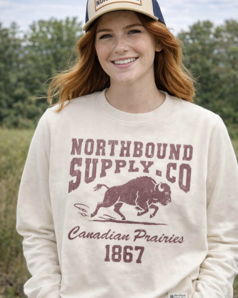 Northbound Supply Prairie Bison Crewneck Sweater
