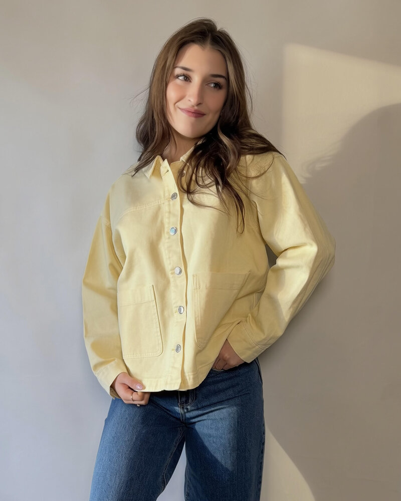 Vero Moda Jamie Denim Shacket | Mellow Yellow
