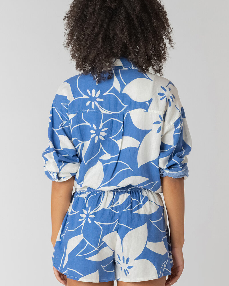 Azure Floral Blouse