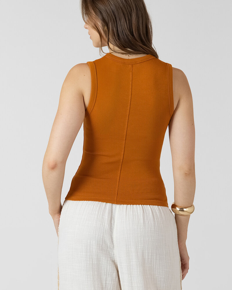 Claire Ribbed Tank | Golden Hour