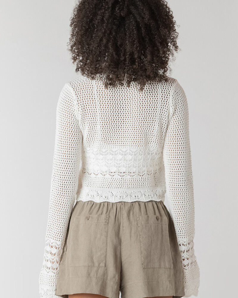 Audrey Crochet Cardigan | Cream