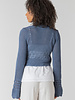Audrey Crochet Cardigan | Indigo