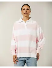 Stripe Rugby Polo | Rose