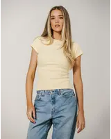 Ribbed Fitted Tee | Lemon