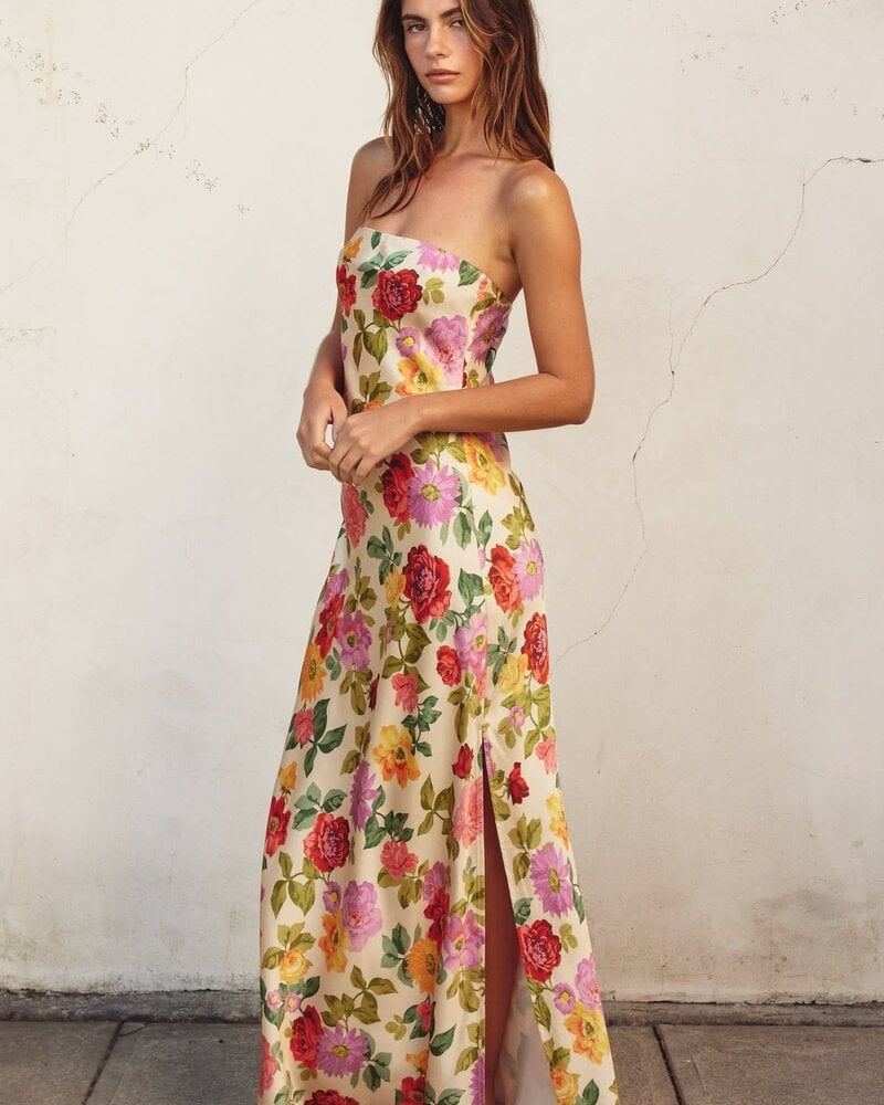 Gift Of Love Strapless Bias Cut Maxi Dress