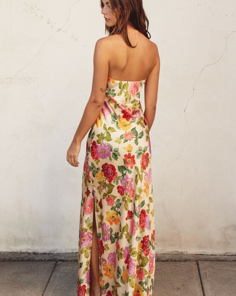 Gift Of Love Strapless Bias Cut Maxi Dress