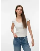 Vero Moda Chloe Scoop T-Shirt | White