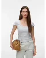 Vero Moda Chloe Scoop T-Shirt | Grey