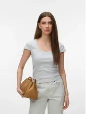 Vero Moda Chloe Scoop T-Shirt | Grey
