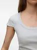 Vero Moda Chloe Scoop T-Shirt | Grey
