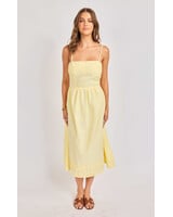 Butter Yellow Embroidered Dress