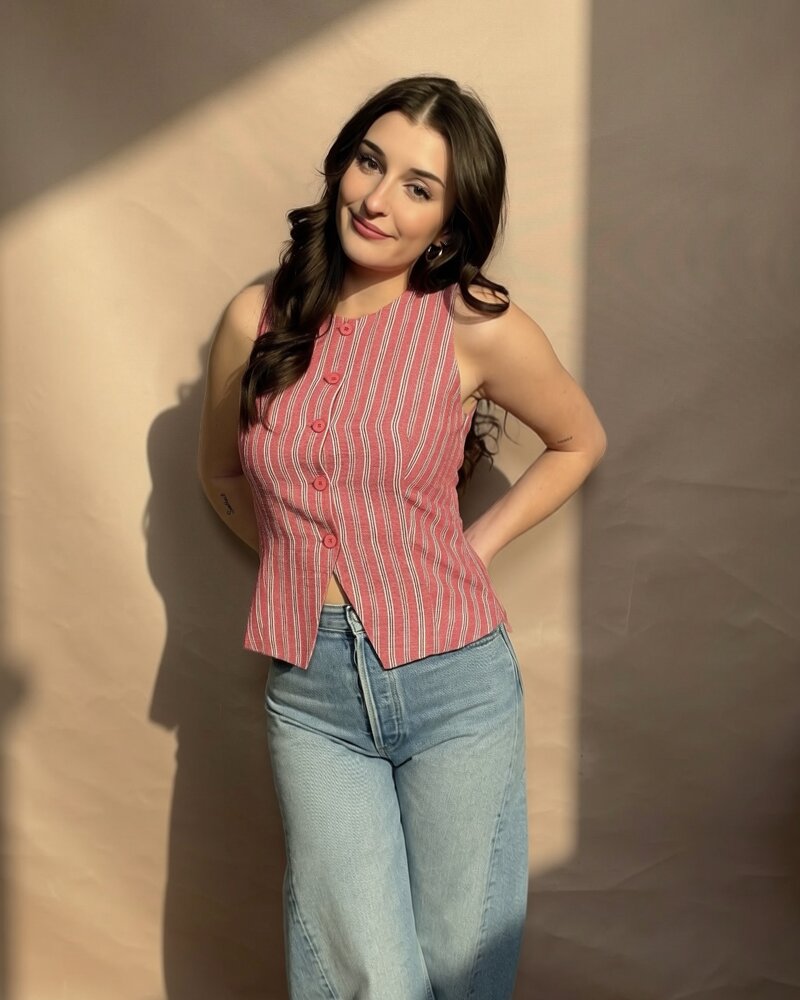 Kennedy Stripe Vest | Pink