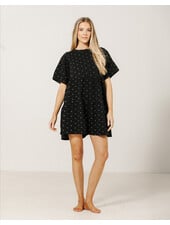 Tiered T-Shirt Dress | Black/White