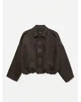 Vero Moda Hazel Faux Suede Bomber | Chocolate