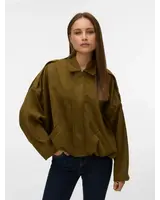 Vero Moda Hazel Faux Suede Bomber | Military
