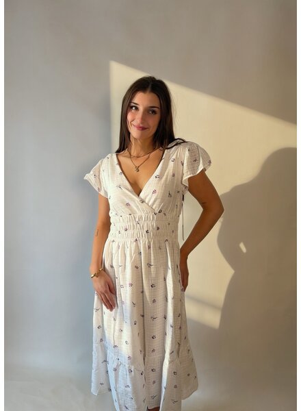 Eden Dainty Flower Wrap Dress