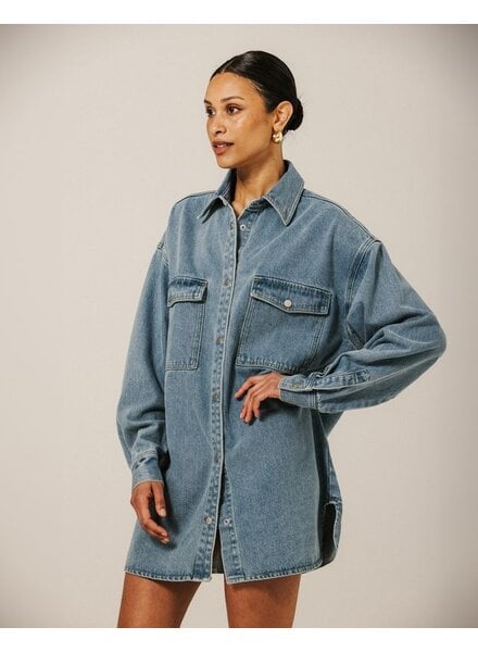 'Shania' Denim Jacket | Light Blue Denim