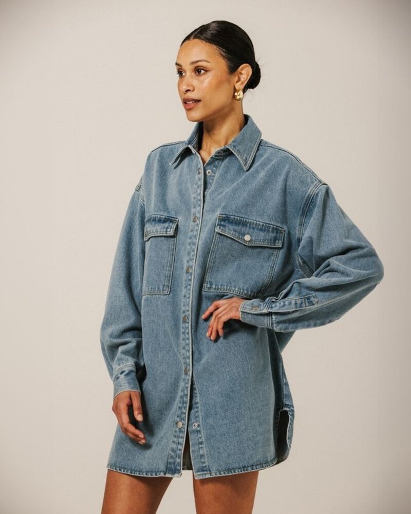 'Shania' Denim Jacket | Light Blue Denim