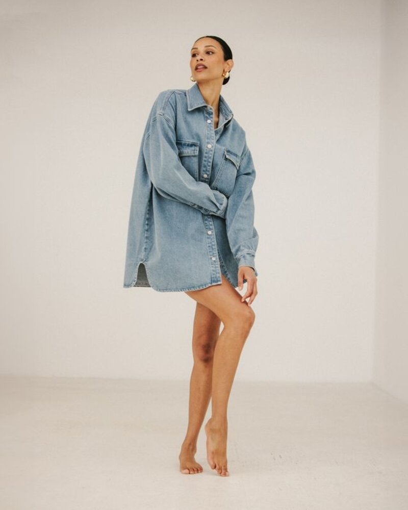 'Shania' Denim Jacket | Light Blue Denim