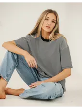Boxy Tee | Black Stripe